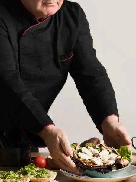 A chef preparing a meal